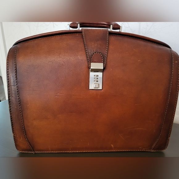 Leather briefcase - Picture 1 of 5